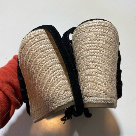 Sam Edelman Black Awan Wedge Espadrille Sandals - Picture 5 of 6